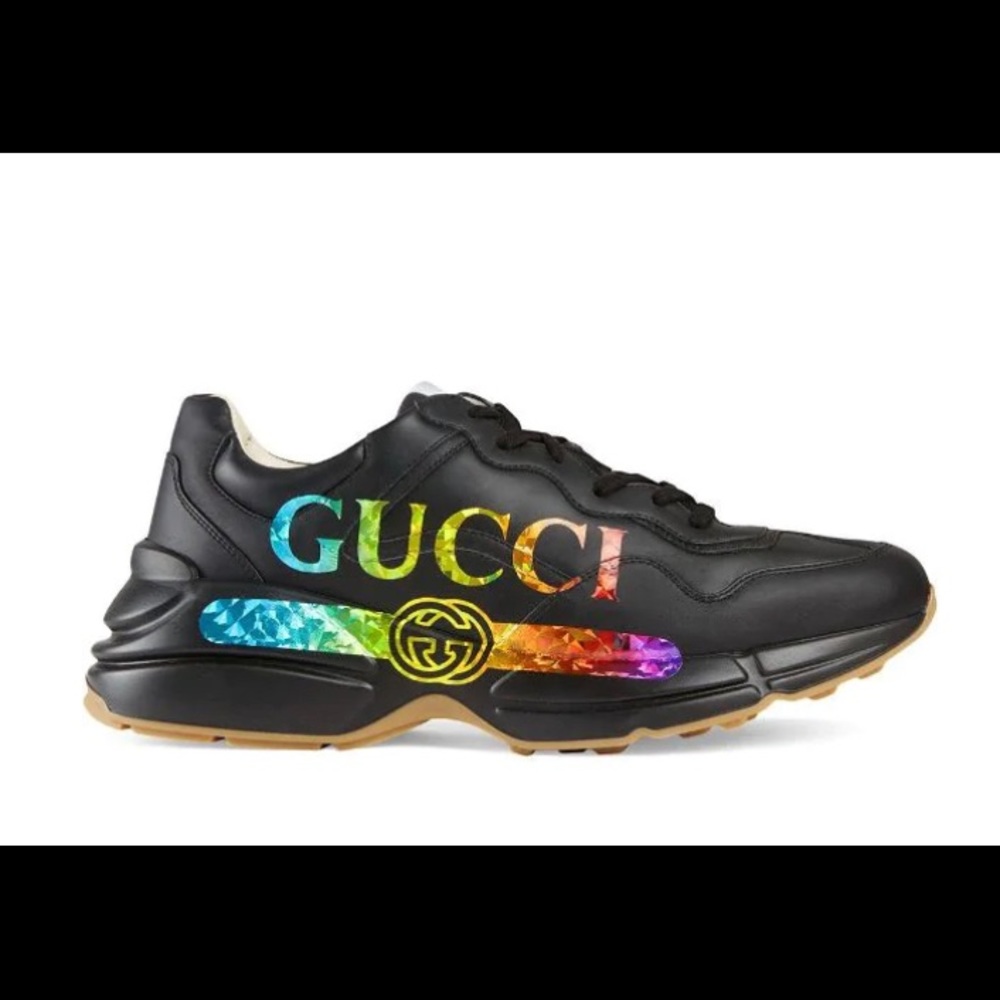 Gucci Rhyton Leather Sneaker - Picture 2 of 6